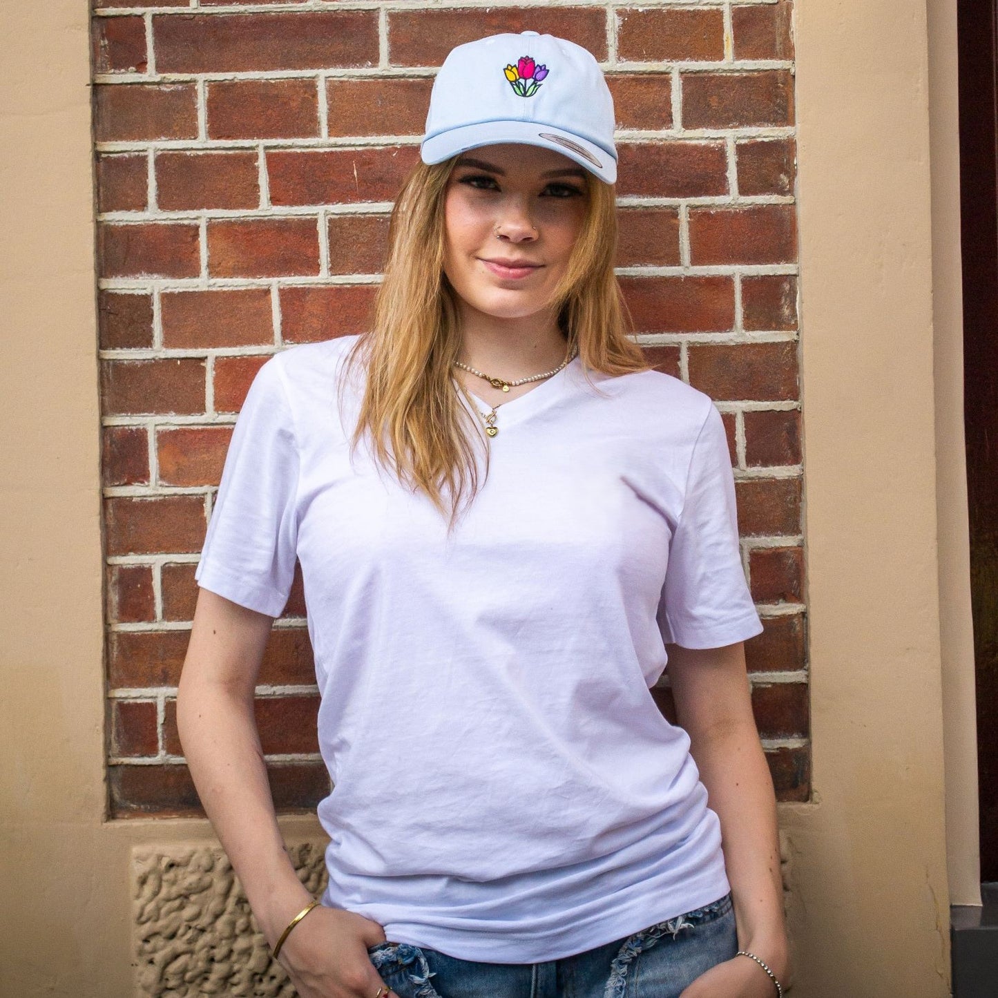 Dad hat "Tulips"