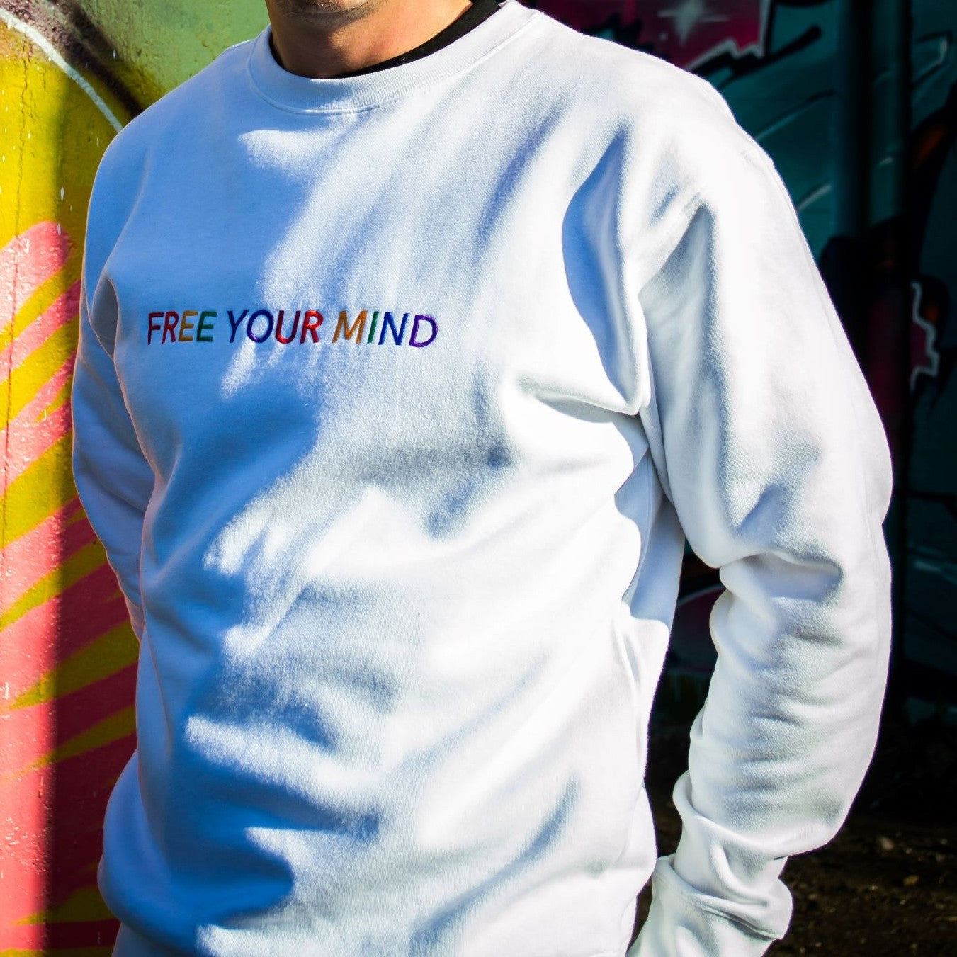 Unisex Premium Sweatshirt "FREE YOUR MIND" colored