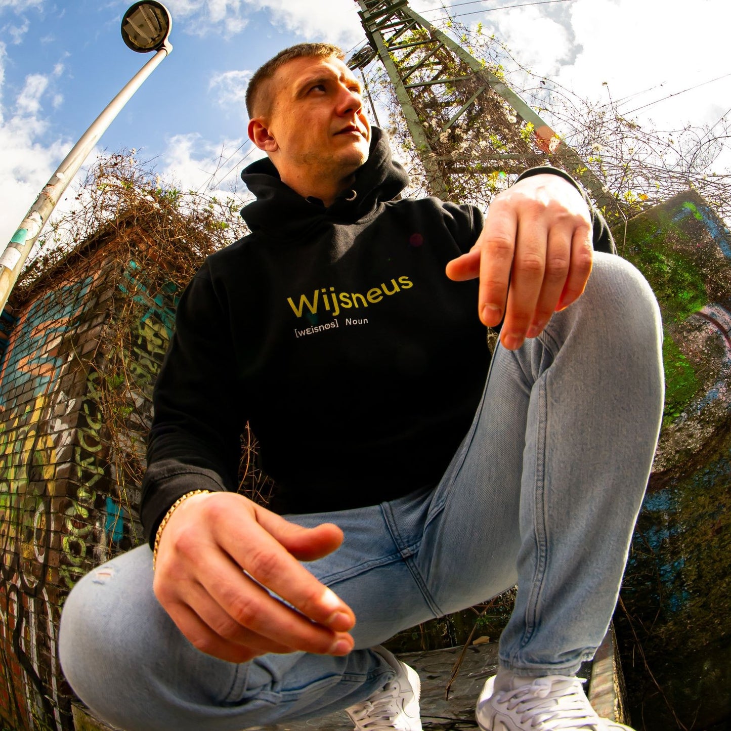 Premium Unisex Hoodie "Wijsneus"