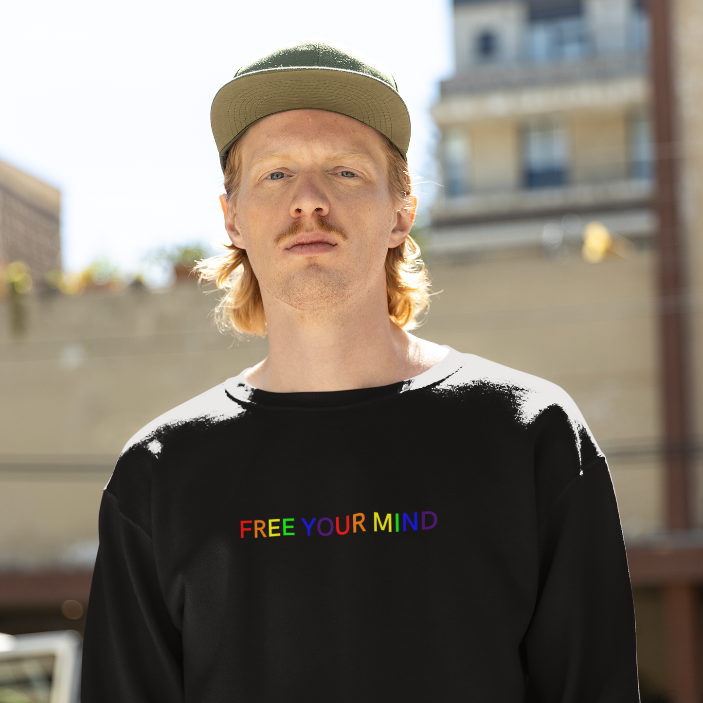 Unisex Premium Sweatshirt "FREE YOUR MIND" colored