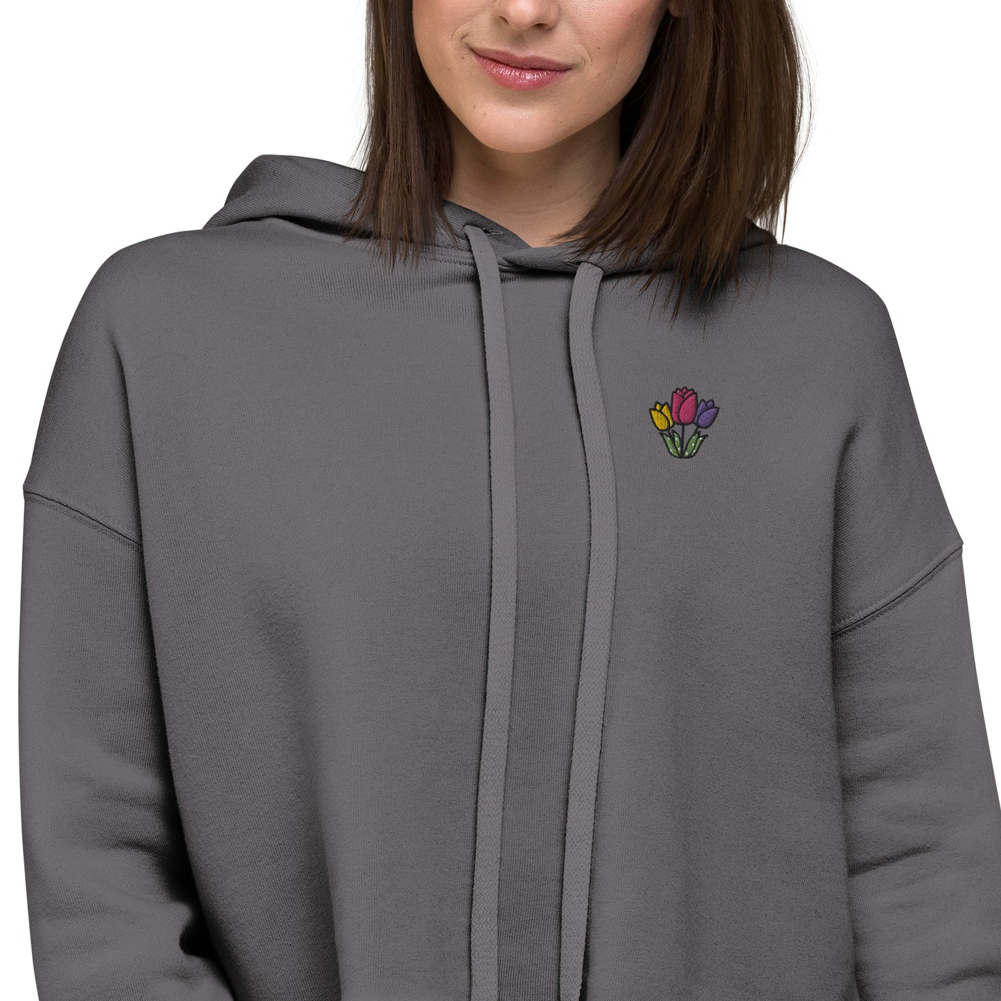 Crop Hoodie "Tulips"