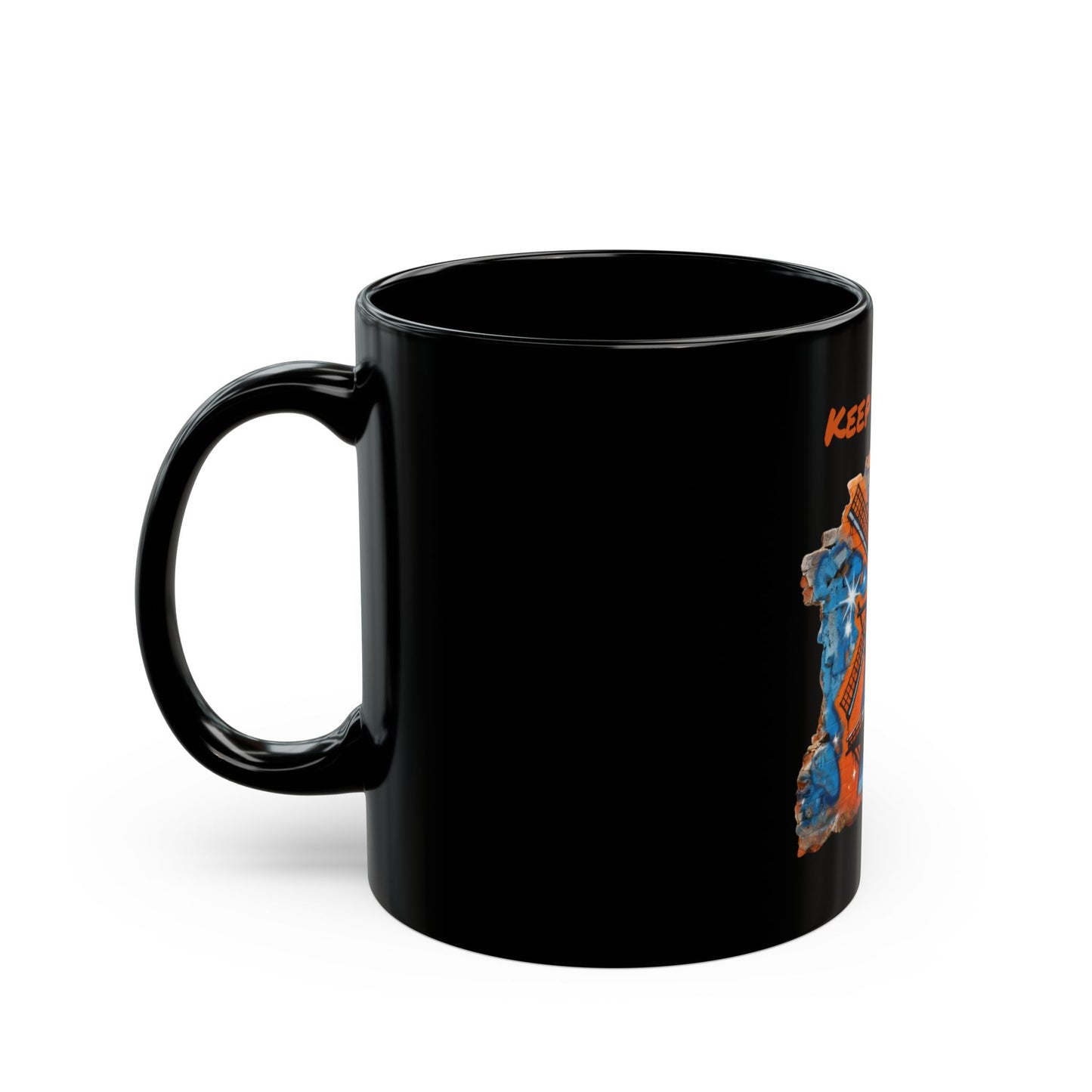 Black Mug "Keep spinning"