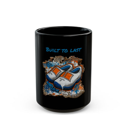 Black Mug "Built to last"