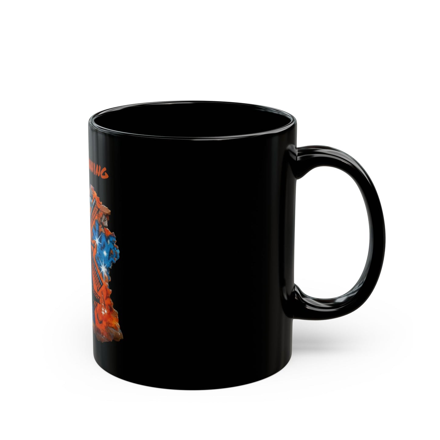 Black Mug "Keep spinning"