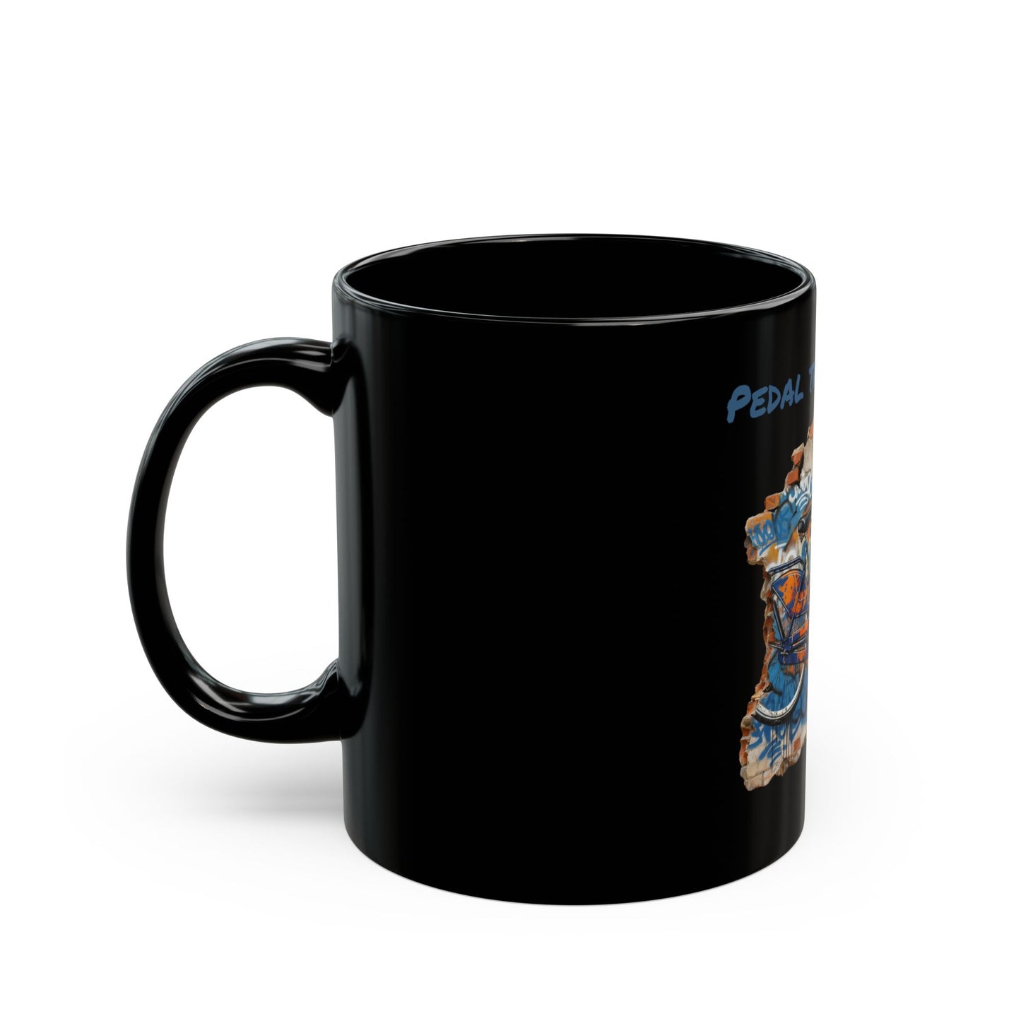 Black Mug "Pedal through Life"