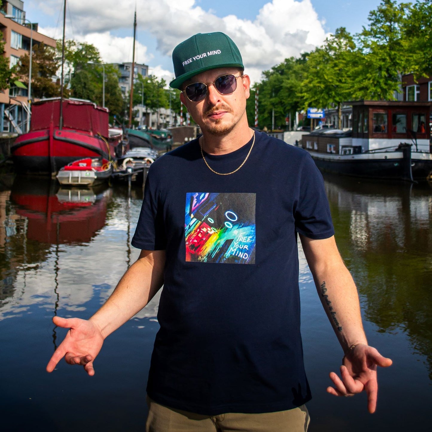 Unisex organic cotton t-shirt "Free your Mind" Albumcover