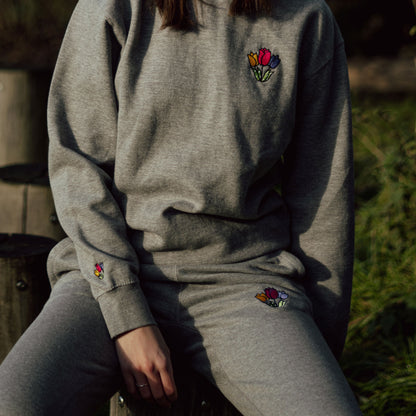 Unisex fleece sweatpants "Tulips"