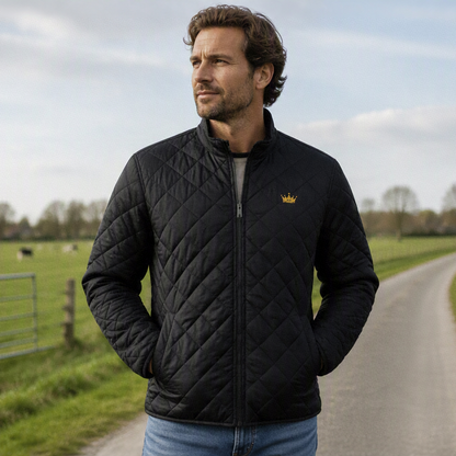 Quilted Full‑Zip Jacket — Crown