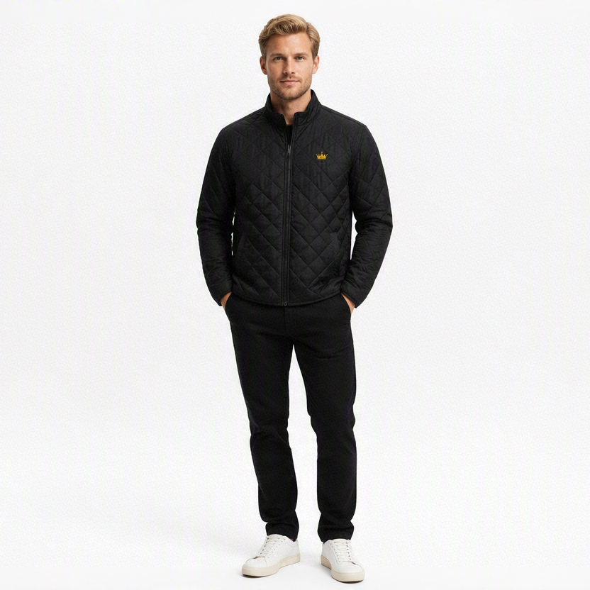Quilted Full‑Zip Jacket — Crown