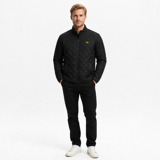 Quilted Full‑Zip Jacket — Crown