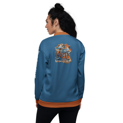 Unisex Bomber Jacket "Pedal through Life"