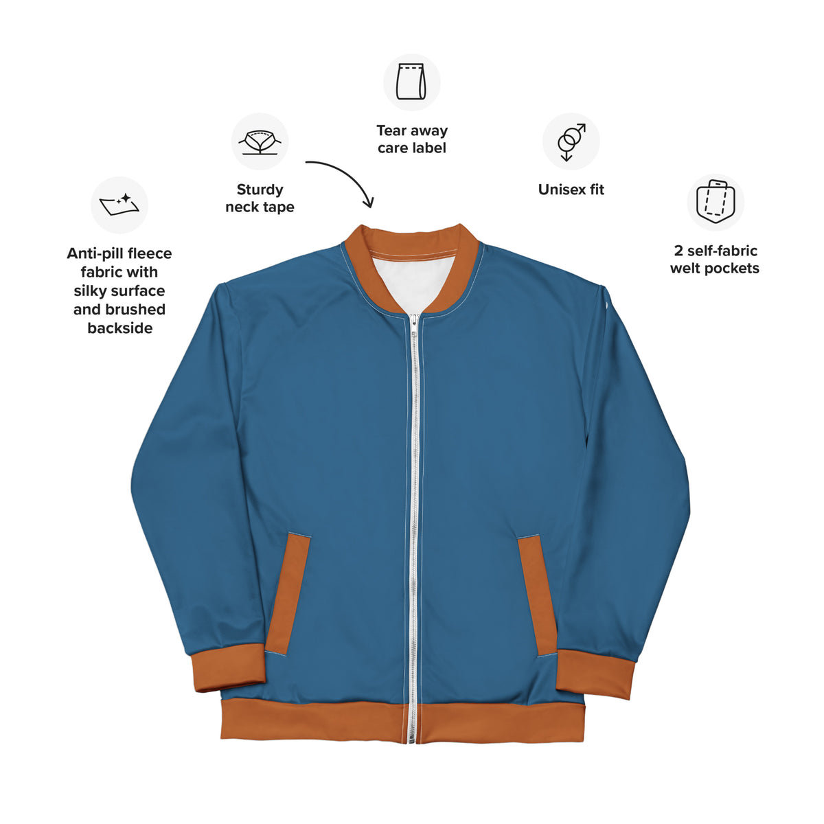 Unisex Bomber Jacket "Pedal through Life"