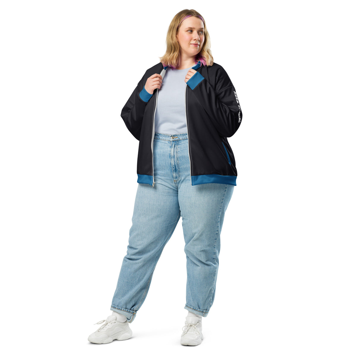 Unisex Bomber Jacket "Keep spinning"
