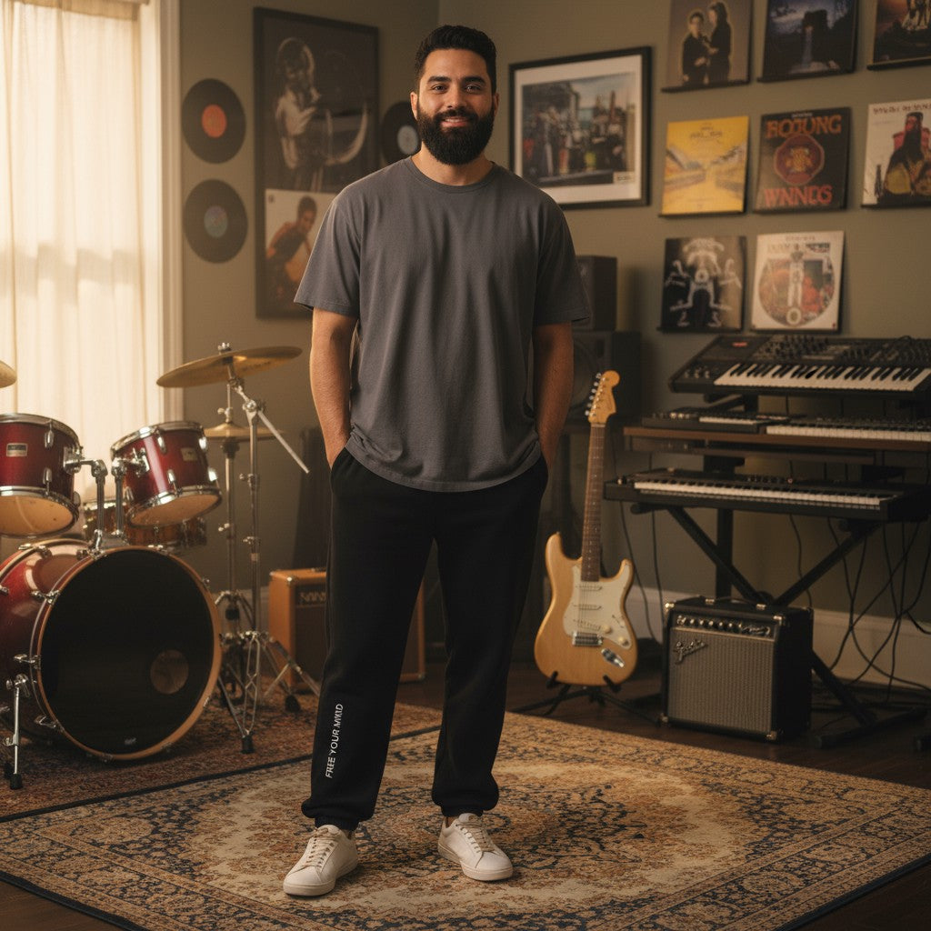 Heavyweight sweatpants "FREE YOUR MIND"