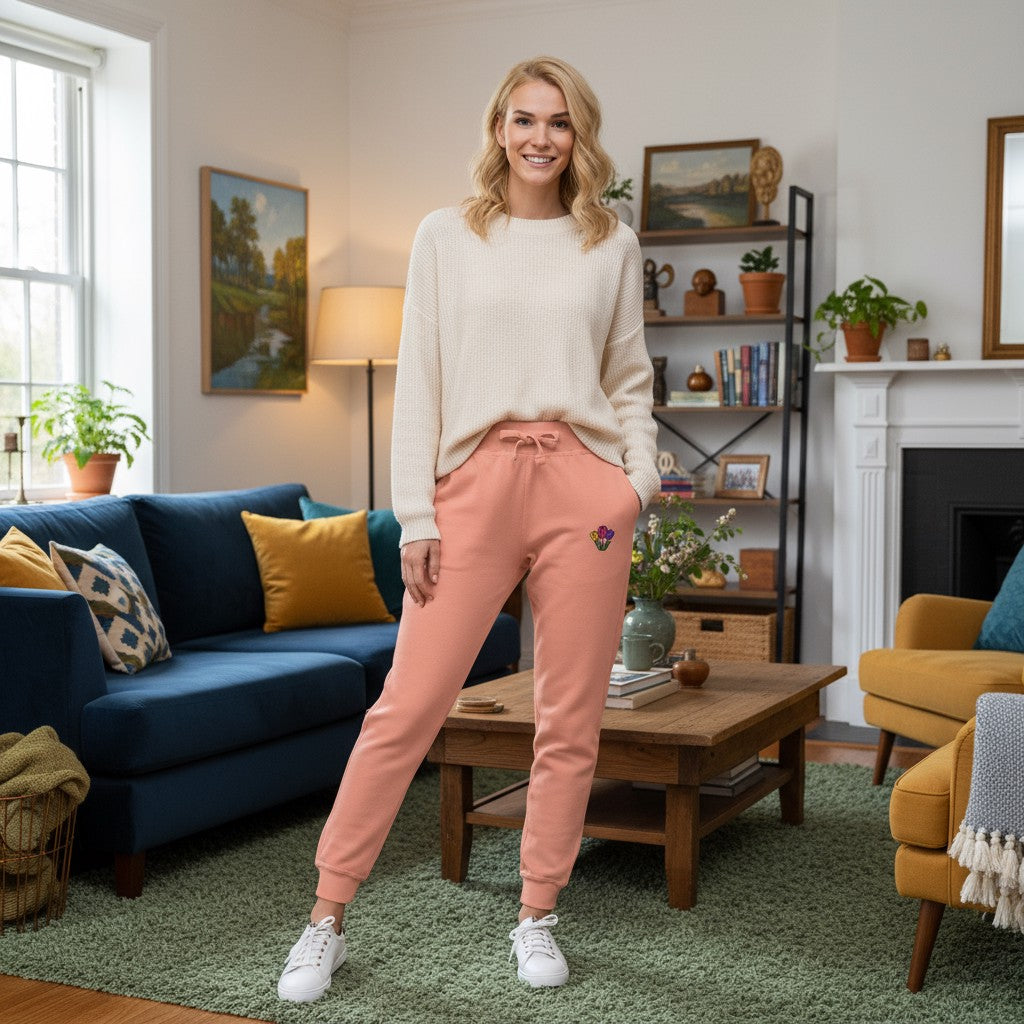 Unisex fleece sweatpants "Tulips"